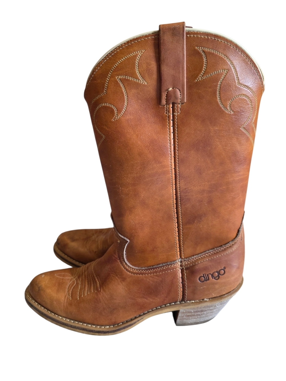 🤎 Dingo Western Leather Cowboy Boots – Women’s 9D – Brown Classic Stitch - Picture 4 of 7